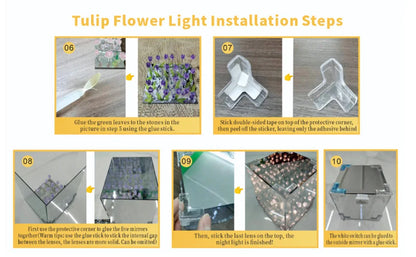 DIY Tulip Night Light Led Decorative Night Lamp