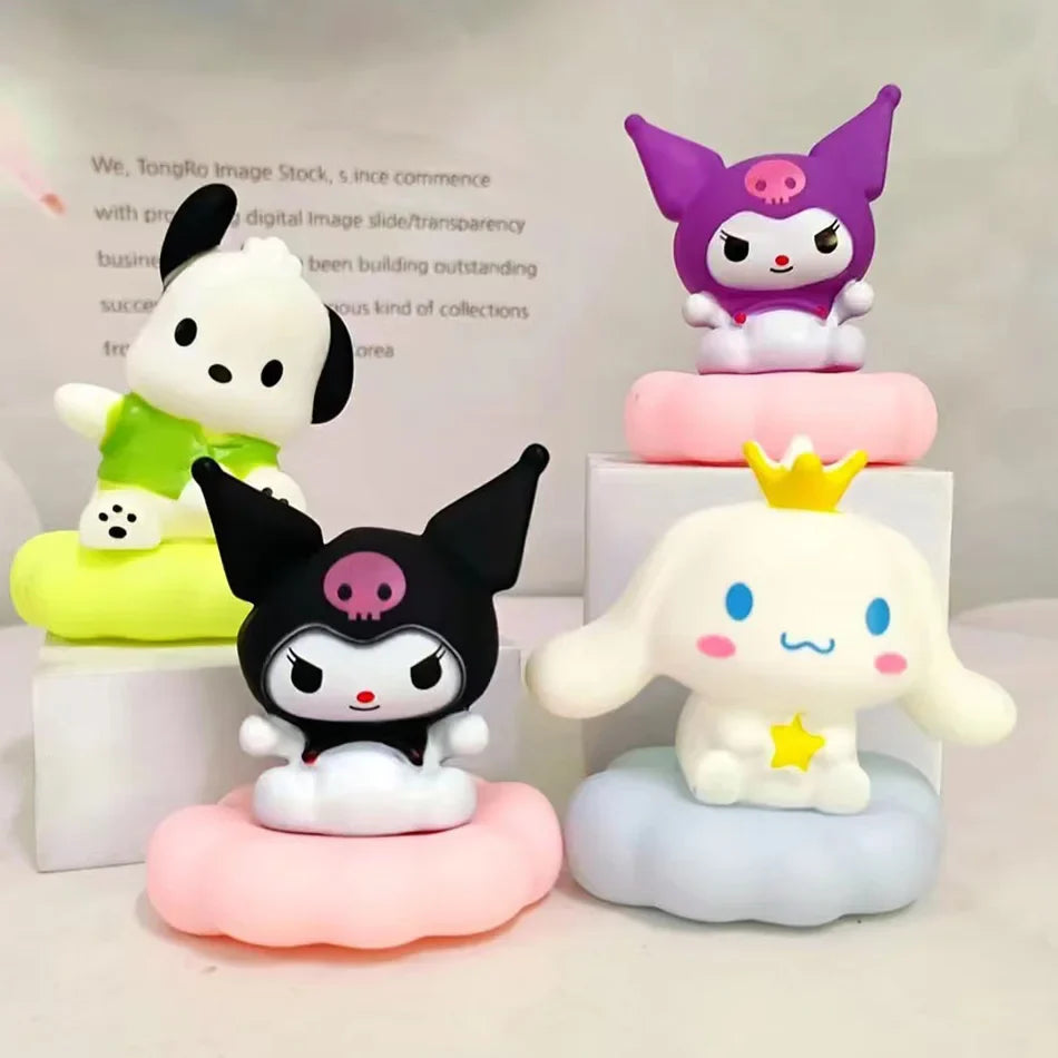 New Kawaii Sanrios Night Light Enamel Cloud Cartoon Kuromi Cinnamoroll Pochacco