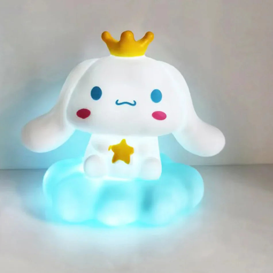 New Kawaii Sanrios Night Light Enamel Cloud Cartoon Kuromi Cinnamoroll Pochacco