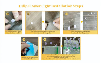 DIY Tulip Night Light Led Decorative Night Lamp