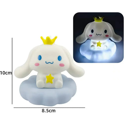 New Kawaii Sanrios Night Light Enamel Cloud Cartoon Kuromi Cinnamoroll Pochacco