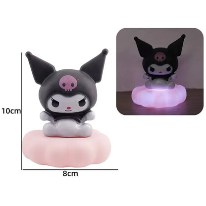 New Kawaii Sanrios Night Light Enamel Cloud Cartoon Kuromi Cinnamoroll Pochacco