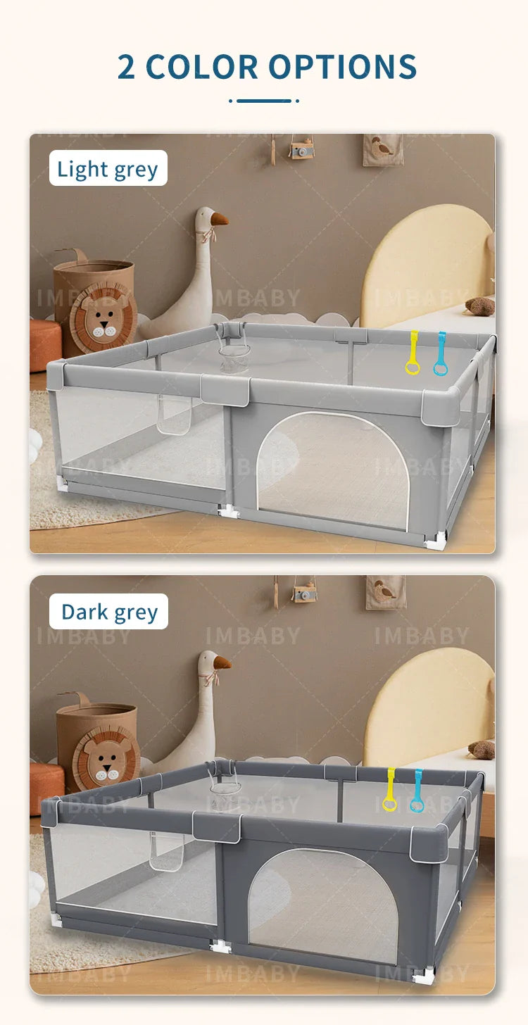 IMBABY Baby Playpens Light Gray Corralito for Baby Playground