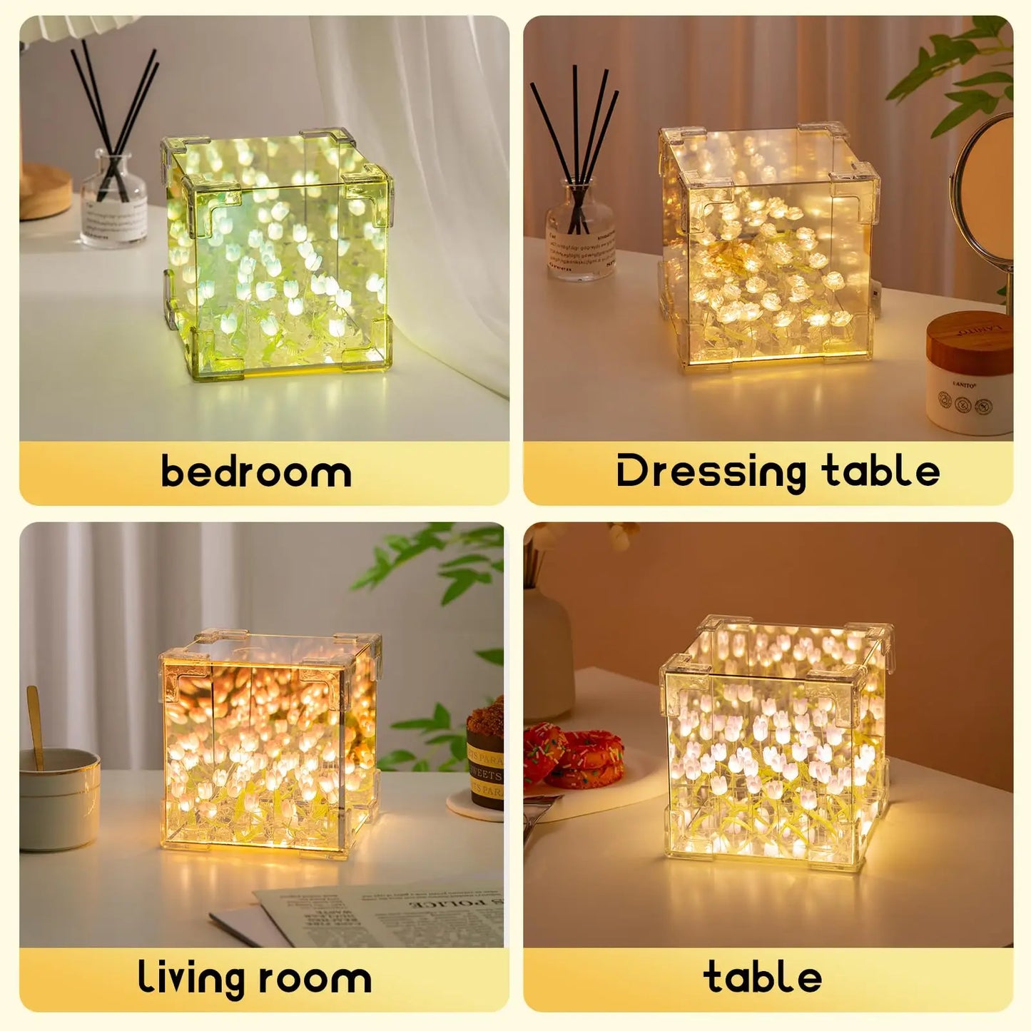 DIY Tulip Night Light Led Decorative Night Lamp